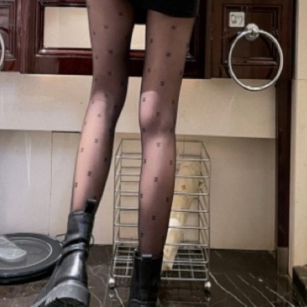 Stockings black and white